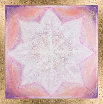 Painting titled "FLOWER OF LIFE" by Patricia Queritet, Original Artwork