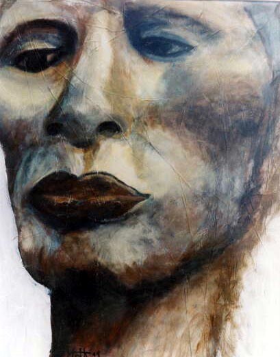 Painting titled "femme peul" by Patricia Vachez, Original Artwork