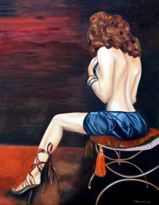 Painting titled "Charme" by Patricia Vicente, Original Artwork, Other