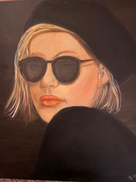 Pintura intitulada "La Blonde" por Patricia Viglieri, Obras de arte originais, Óleo