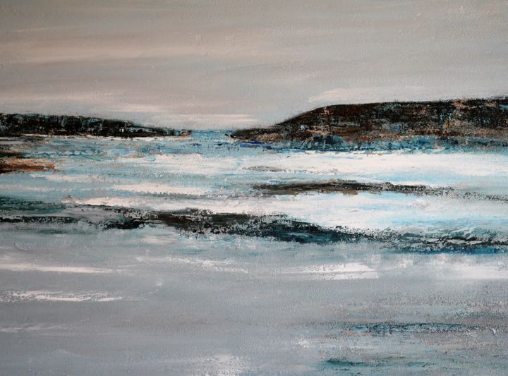 Painting titled "Ecosse" by Patricia Concordet (Patriciachevalblanc), Original Artwork, Acrylic