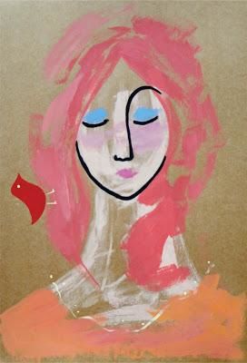 Peinture intitulée "Adolescente... somb…" par Patricia Acioli, Œuvre d'art originale, Autre