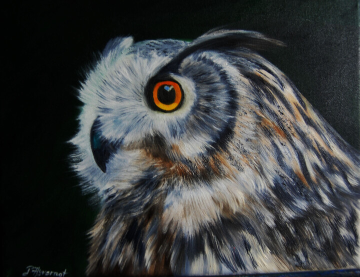 tableau peinture hibou