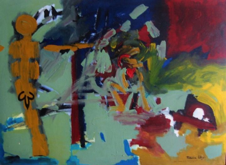 Painting titled "ÉTAPES   1995" by Patricia Lévy, Original Artwork