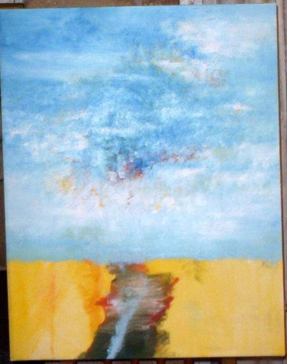 Painting titled "deep canyon katsina" by Patra Madden, Original Artwork