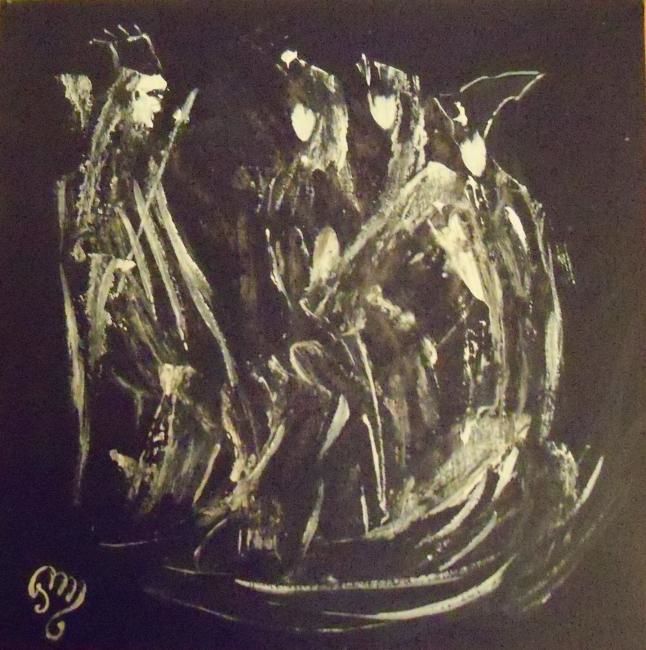 Peinture intitulée "Le  théâtre du mond…" par Patricia Marmier, Œuvre d'art originale
