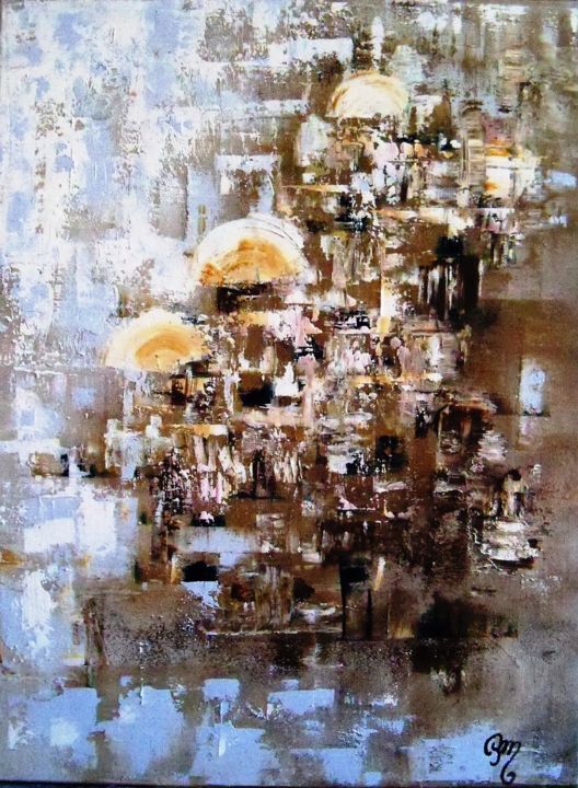 Peinture intitulée "Jour de pluie" par Patricia Marmier, Œuvre d'art originale, Huile