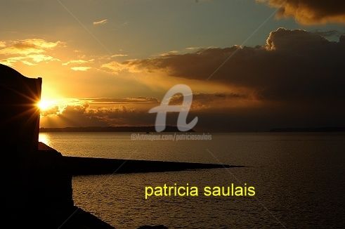 Photographie intitulée "coucher de soleil p…" par Patricia Saulais, Œuvre d'art originale, Photographie numérique