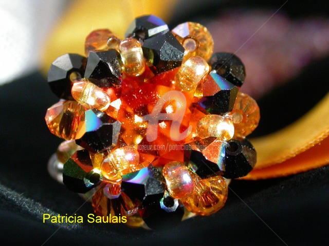 Photography titled "bague orangee" by Patricia Saulais, Original Artwork, Digital Photography