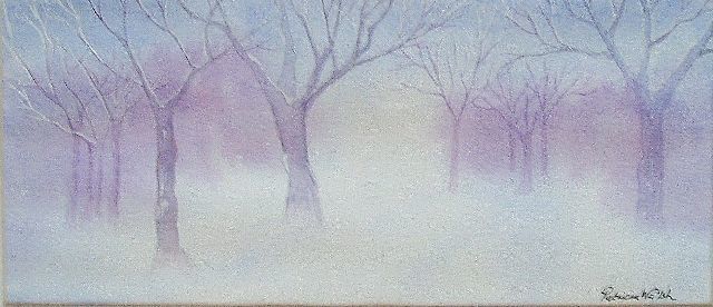 Painting titled "The Beauty of Winter" by Patricia Welsh, Original Artwork