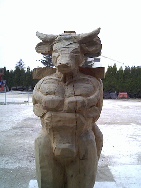 雕塑 标题为“VACHE FOLLE” 由Patrick Basset, 原创艺术品, 木