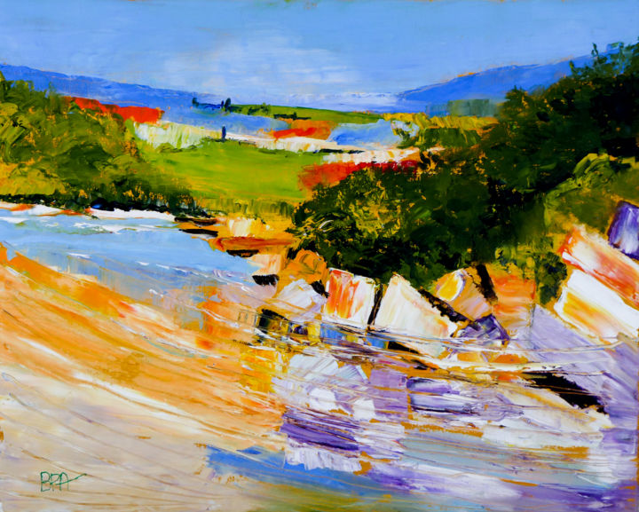 Painting titled "Terres de Provence…" by Patrick Bauquel, Original Artwork, Oil