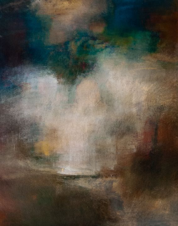 제목이 "paysage-abstrait-3"인 미술작품 Patrick Blanchon로, 원작, 기름