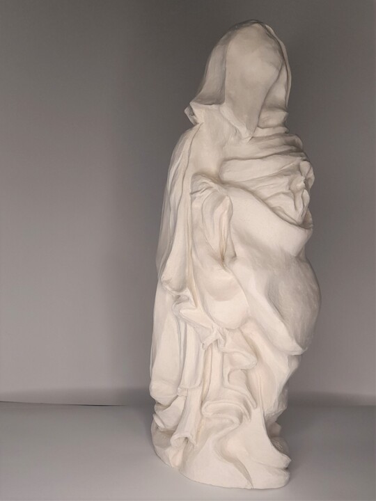 Sculpture titled "Pleurant" by Patrick Bonnet, Original Artwork, Terra cotta
