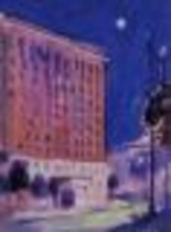 Картина под названием "Windsor Hotel" - Patrick Chad Young, Подлинное произведение искусства, Масло