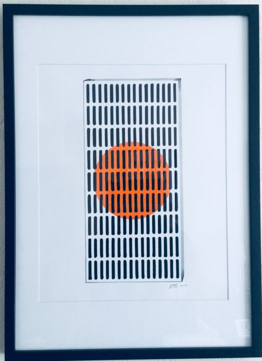 Pittura intitolato "Grille Japonaise" da Xiah, Opera d'arte originale, Acrilico