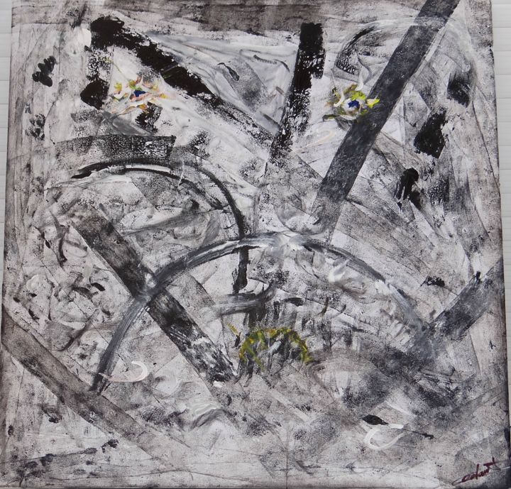 Peinture intitulée "''dilemme"" par Patrick Codant, Œuvre d'art originale,