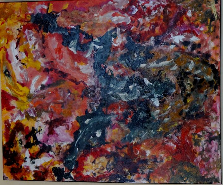 Peinture intitulée "schizophrenie" par Patrick Codant, Œuvre d'art originale,