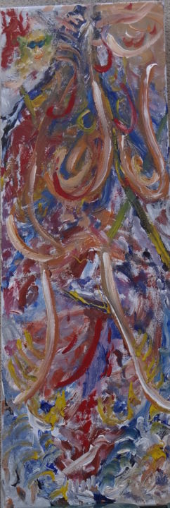 Peinture intitulée "les vestiges du cha…" par Patrick Codant, Œuvre d'art originale,