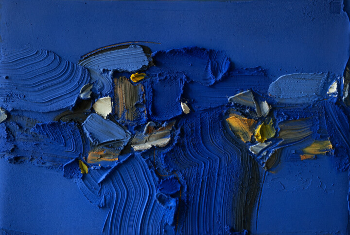 Painting titled "BleuDoutChaud" by Patrick Danion (spasp), Original Artwork, Acrylic