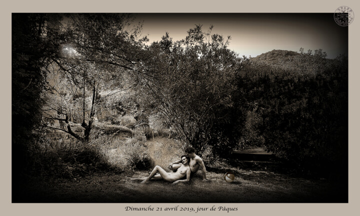 Digital Arts titled "Le jardin, vendredi…" by Patrick Danion (spasp), Original Artwork, Photo Montage