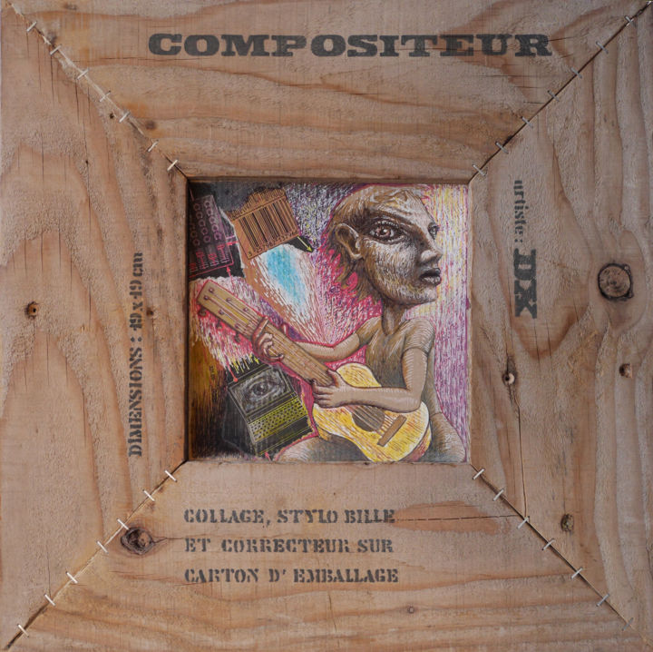 Pittura intitolato "Compositeur" da Dx, Opera d'arte originale, Acrilico