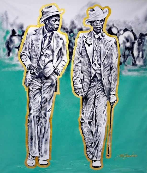 Malarstwo zatytułowany „Walk with me” autorstwa Patrick Dodoo, Oryginalna praca, Akryl