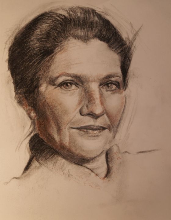 Drawing titled "Simone" by Patrick Dorigny, Original Artwork, Other