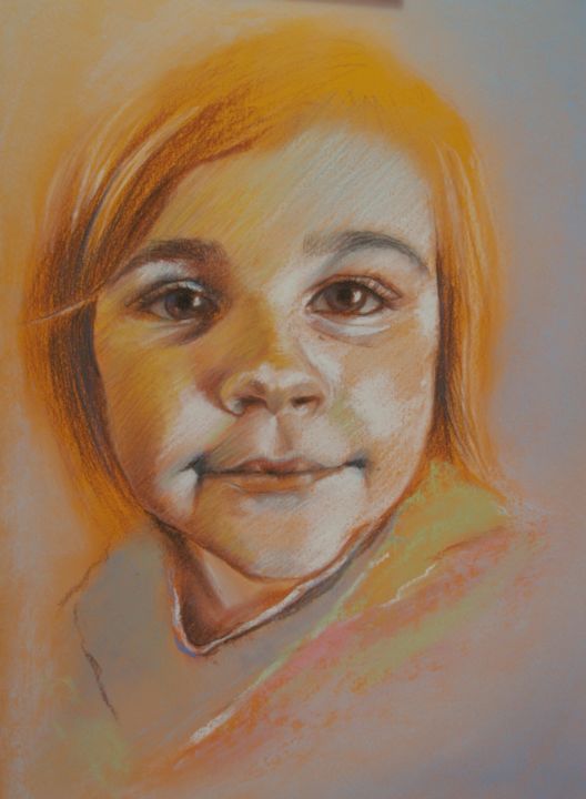 Dessin intitulée "Morgan 03" par Patrick Dorigny, Œuvre d'art originale, Pastel