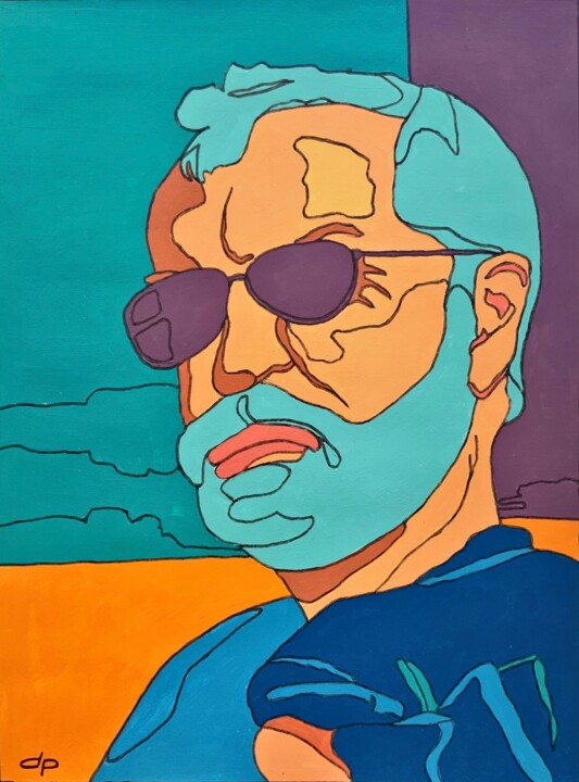 Peinture intitulée "Autoportrait" par Patrick Dugué, Œuvre d'art originale, Acrylique