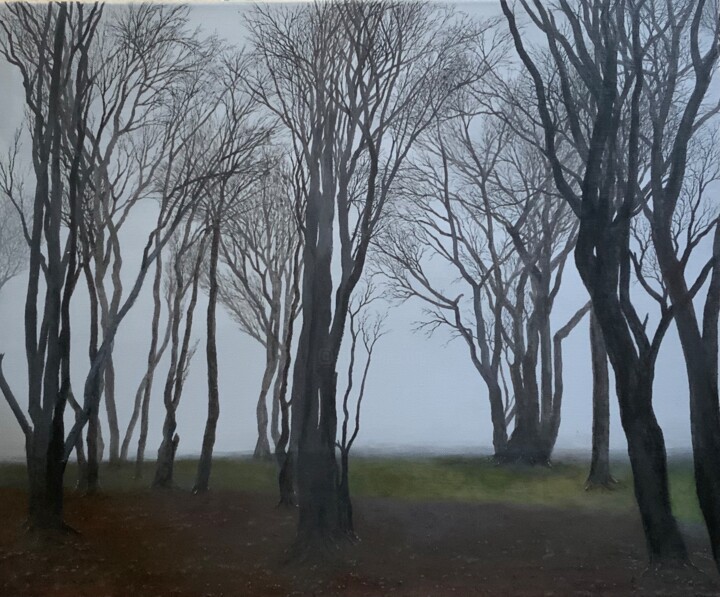 Peinture intitulée "Atmosphère hivernal…" par Patrick Egger, Œuvre d'art originale, Acrylique Monté sur Châssis en bois