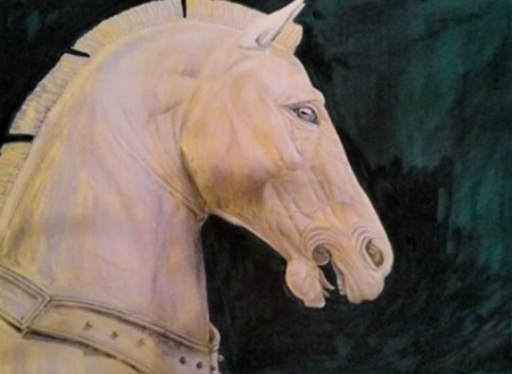 "Helios Horse" başlıklı Tablo Patrick Faure tarafından, Orijinal sanat, Petrol