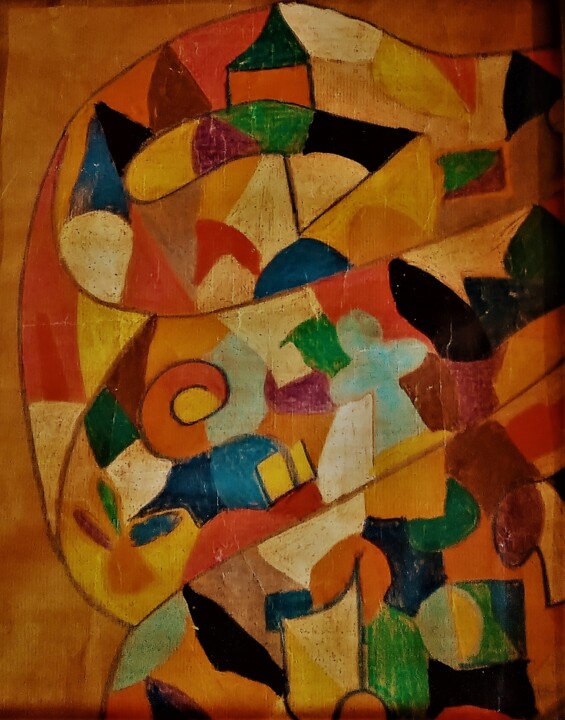 Painting titled "Kaleidoscope PF4" by Patrick Feuillet, Original Artwork, Pastel