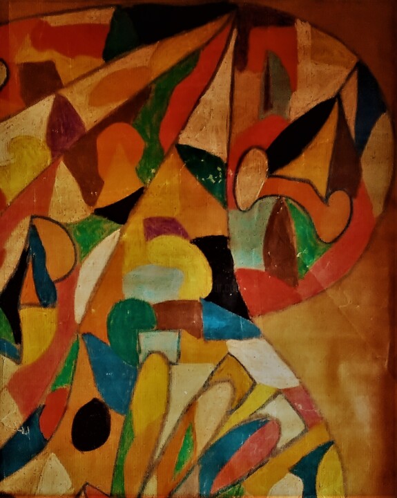 Painting titled "Kaleidoscope PF5" by Patrick Feuillet, Original Artwork, Pastel