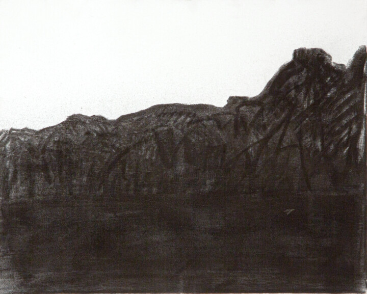 Zeichnungen mit dem Titel "Berg (Corona Zeichn…" von Patrick Huber, Original-Kunstwerk, Kohle