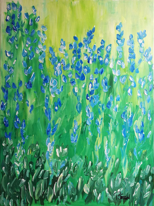 Painting titled "Magical Garden" by Patrick Joosten, Original Artwork, Acrylic