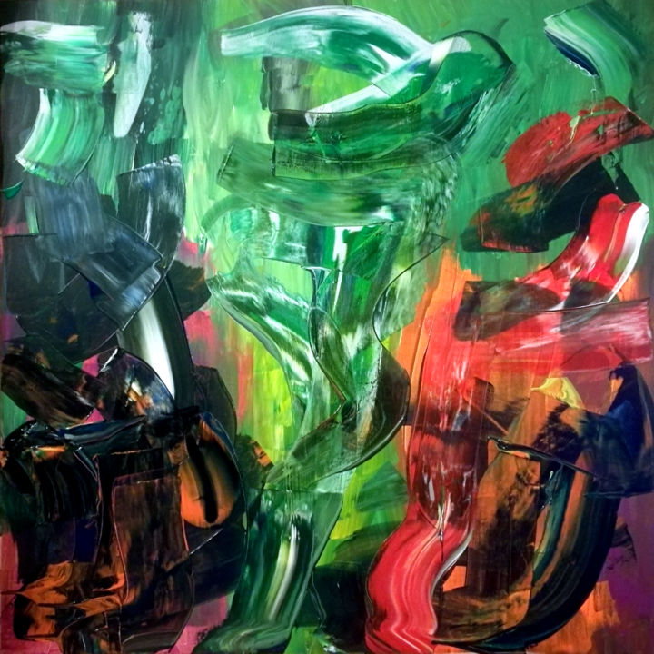 Painting titled "Tritium" by Patrick Joosten, Original Artwork, Acrylic