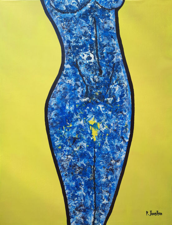 Painting titled "Body - Blue" by Patrick Joosten, Original Artwork, Acrylic