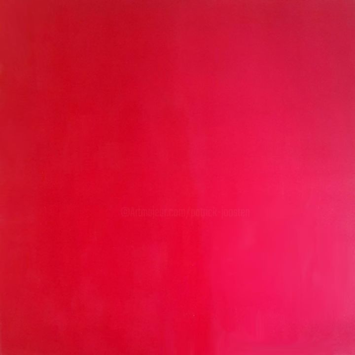 Malerei mit dem Titel "Rouge Délavé" von Patrick Joosten, Original-Kunstwerk, Acryl