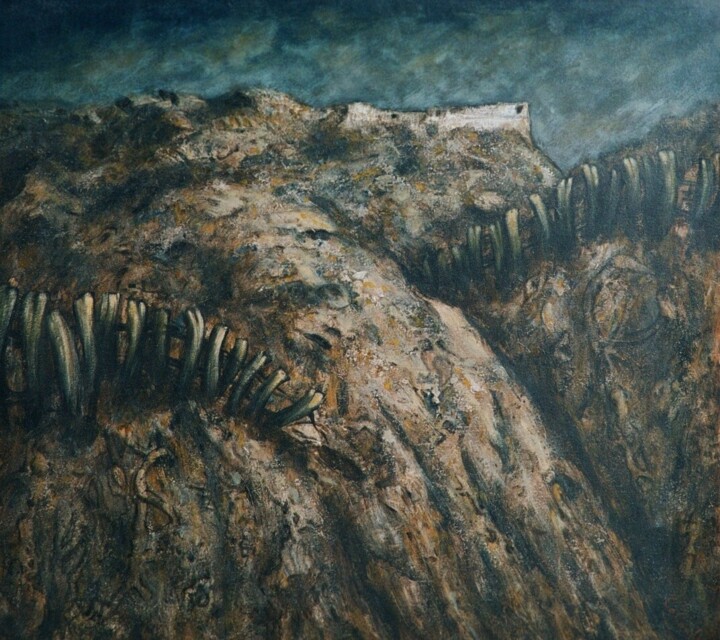 Peinture intitulée "Dernière demeure" par Patrick Lalande, Œuvre d'art originale, Huile