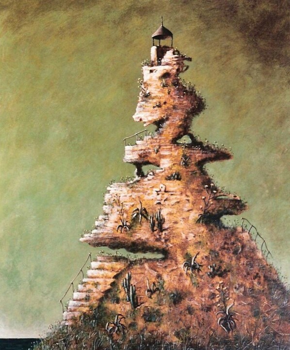 Peinture intitulée "La vigie" par Patrick Lalande, Œuvre d'art originale, Huile