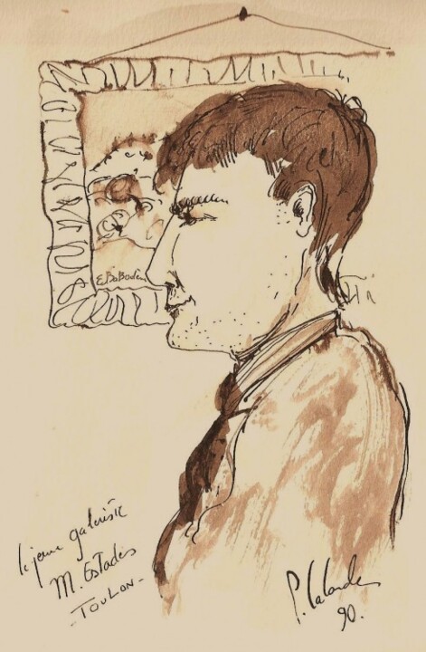 Dessin intitulée "portrait du toulonn…" par Patrick Lalande, Œuvre d'art originale, Autre