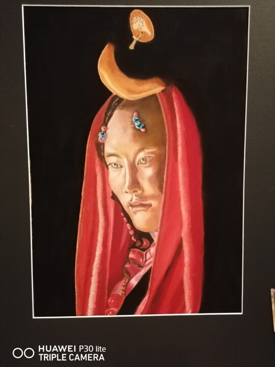 "portrait  du monde" başlıklı Resim Patrick Le Garles tarafından, Orijinal sanat, Pastel