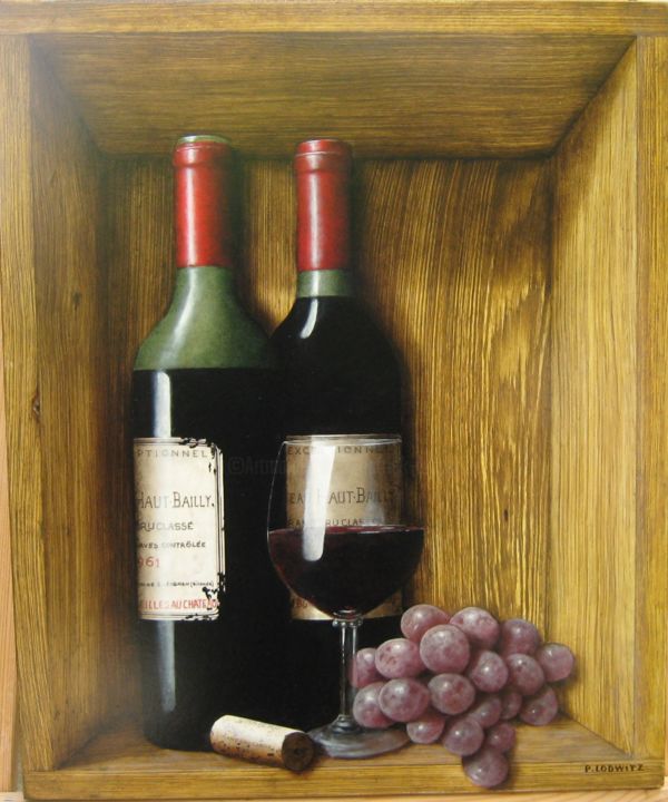 Peinture intitulée "Niche a vin" par Patrick Lodwitz, Œuvre d'art originale, Huile