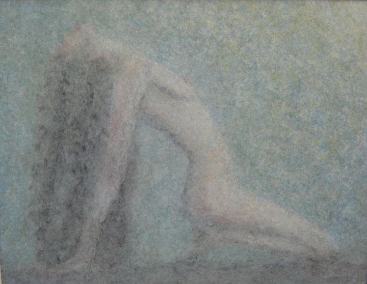 Painting titled "Nu au soleil" by Patrick Lodwitz, Original Artwork, Acrylic