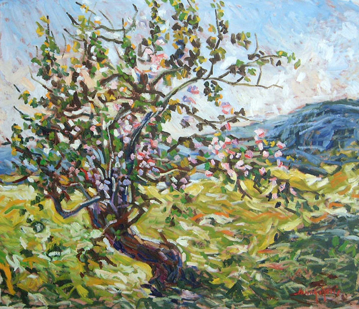 Pommier En Fleurs Apple Tree In Bloom Painting By Patrick