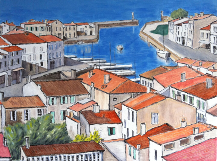 Peinture intitulée "Saint Martin de Ré" par Patrick Noly, Œuvre d'art originale, Acrylique