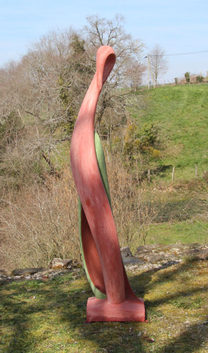 Escultura intitulada "laile-verte-du-flam…" por Shub, Obras de arte originais
