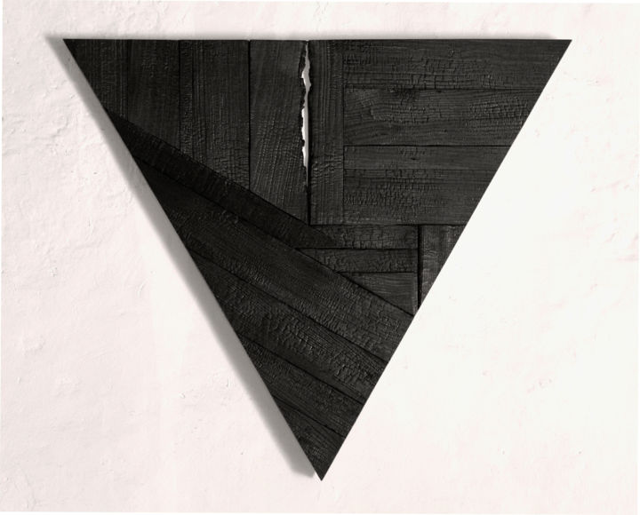 Pittura intitolato "triangle-noir.jpg" da Shub, Opera d'arte originale