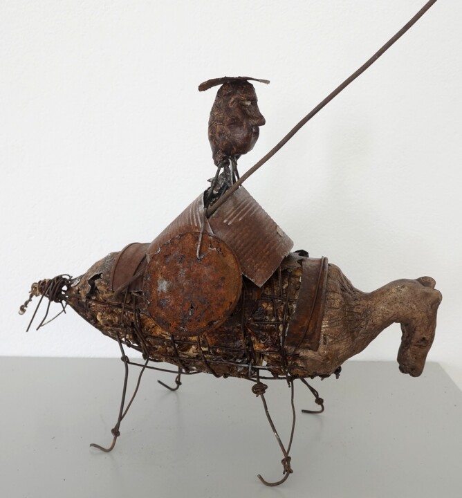 Скульптура под названием "DON QUICHOTTE 3" - Patrick Tourtel, Подлинное произведение искусства, Металлы